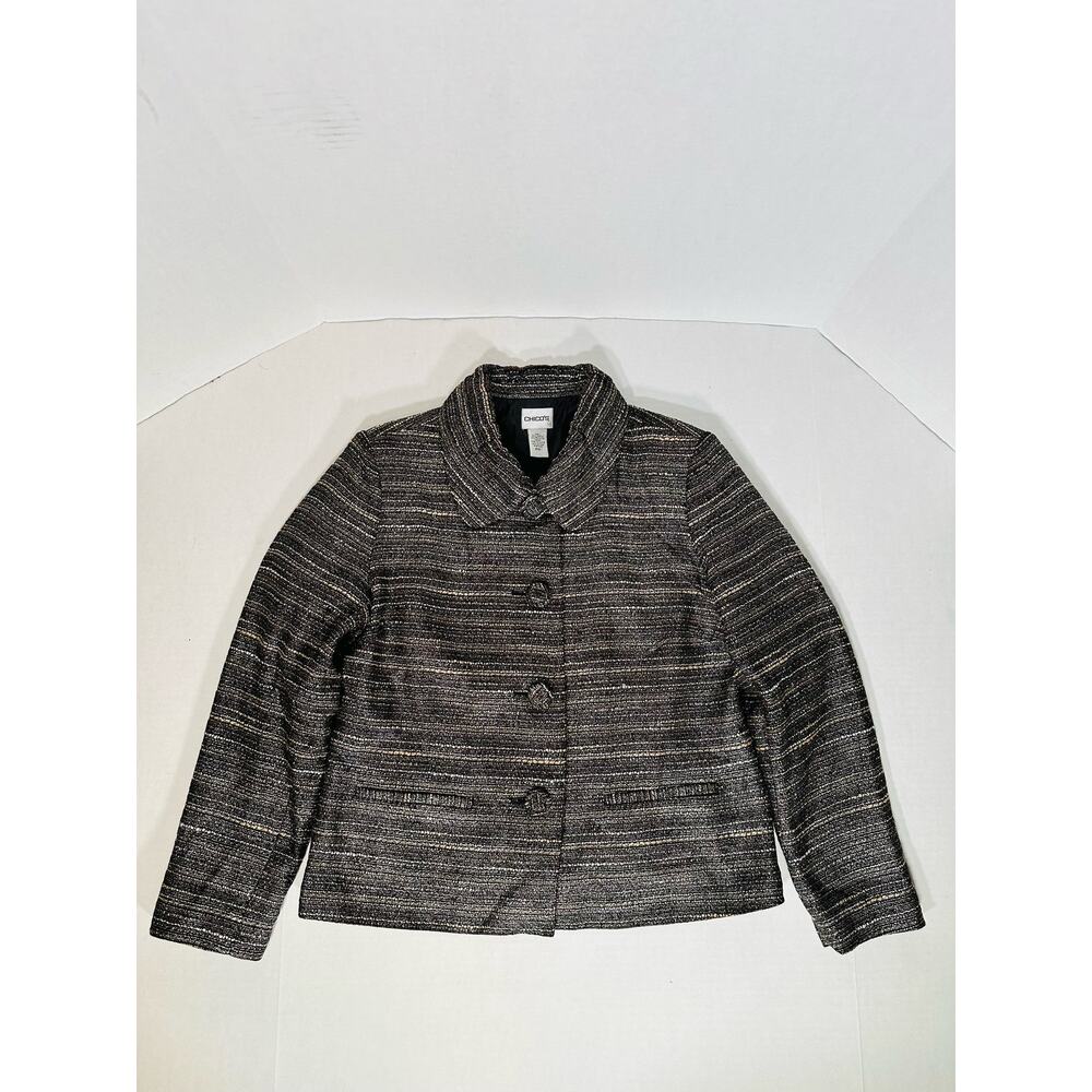 Chico Multicolored Woven Women's Jacket Size 1